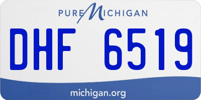 MI license plate DHF6519