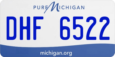 MI license plate DHF6522