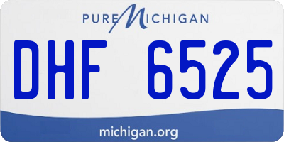 MI license plate DHF6525