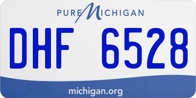 MI license plate DHF6528