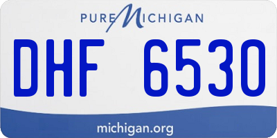 MI license plate DHF6530
