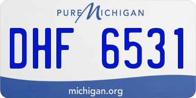 MI license plate DHF6531