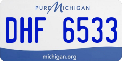 MI license plate DHF6533
