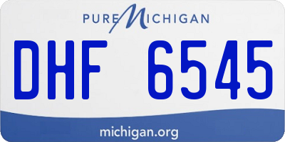 MI license plate DHF6545