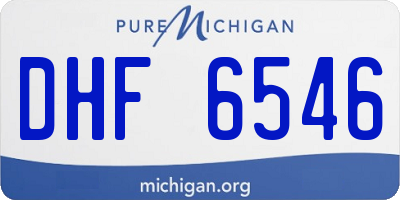 MI license plate DHF6546