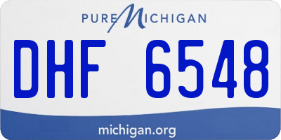 MI license plate DHF6548
