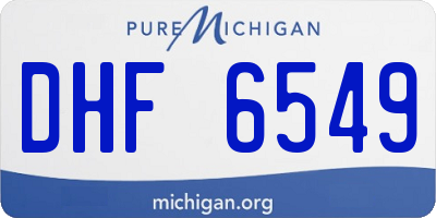 MI license plate DHF6549