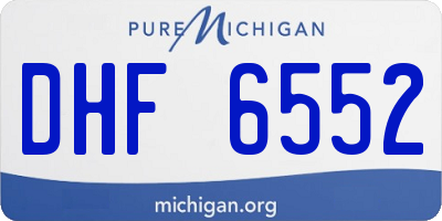 MI license plate DHF6552