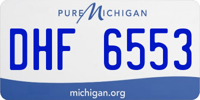 MI license plate DHF6553