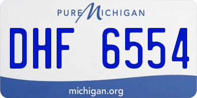 MI license plate DHF6554