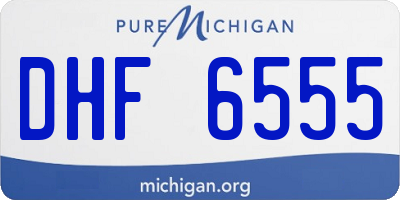 MI license plate DHF6555