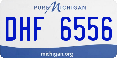 MI license plate DHF6556