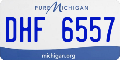 MI license plate DHF6557