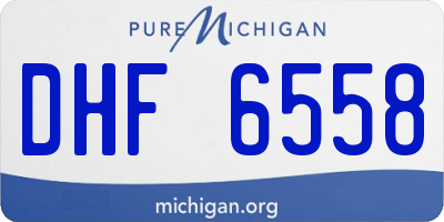 MI license plate DHF6558