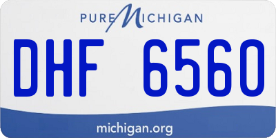 MI license plate DHF6560