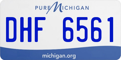 MI license plate DHF6561