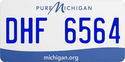 MI license plate DHF6564
