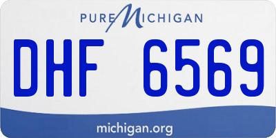 MI license plate DHF6569