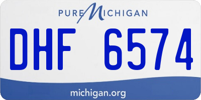 MI license plate DHF6574
