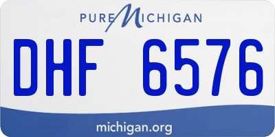 MI license plate DHF6576