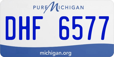 MI license plate DHF6577