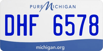MI license plate DHF6578