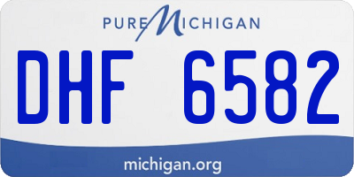 MI license plate DHF6582