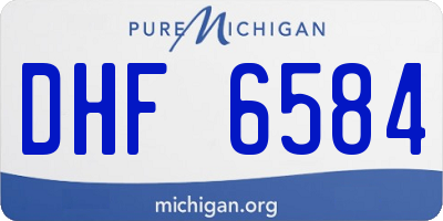 MI license plate DHF6584