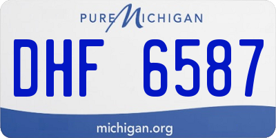 MI license plate DHF6587