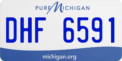 MI license plate DHF6591