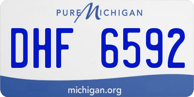 MI license plate DHF6592