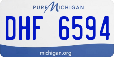 MI license plate DHF6594