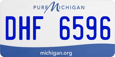 MI license plate DHF6596