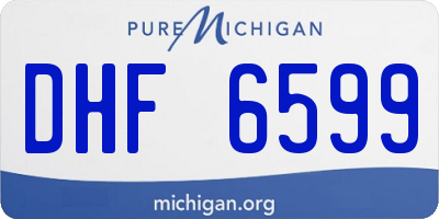 MI license plate DHF6599