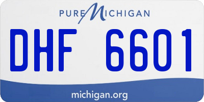 MI license plate DHF6601