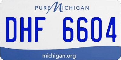 MI license plate DHF6604