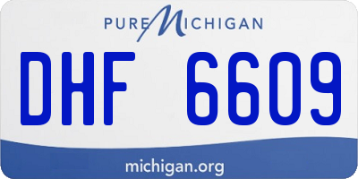 MI license plate DHF6609