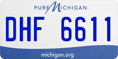 MI license plate DHF6611