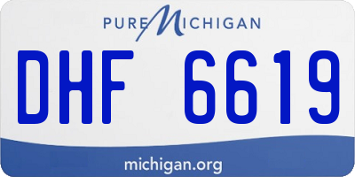 MI license plate DHF6619