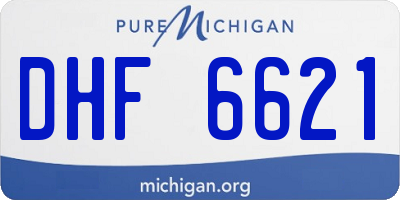 MI license plate DHF6621