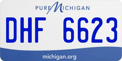 MI license plate DHF6623