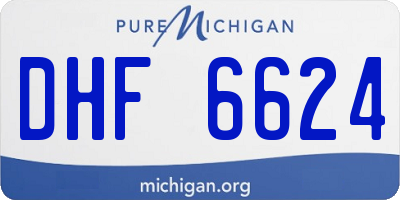 MI license plate DHF6624