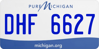 MI license plate DHF6627