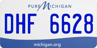 MI license plate DHF6628