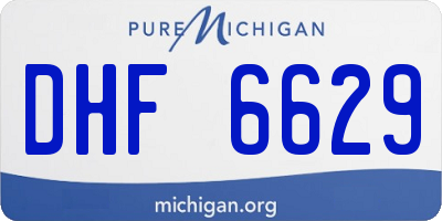 MI license plate DHF6629