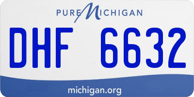 MI license plate DHF6632