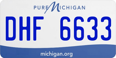 MI license plate DHF6633
