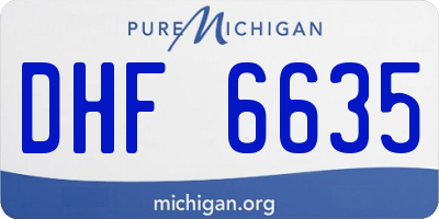 MI license plate DHF6635