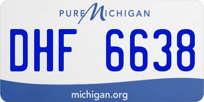 MI license plate DHF6638