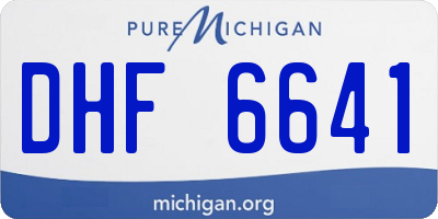 MI license plate DHF6641